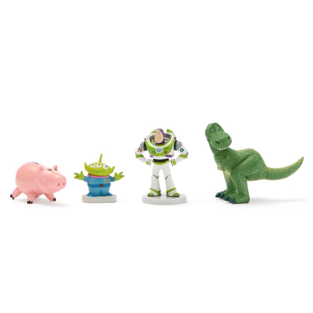 Disney Store Official Toy Story Figure Set - 8 Fully Sculpted Disney Figures Including Buzz Lightyear, Woody, Jessie & More in Double-Tiered Box