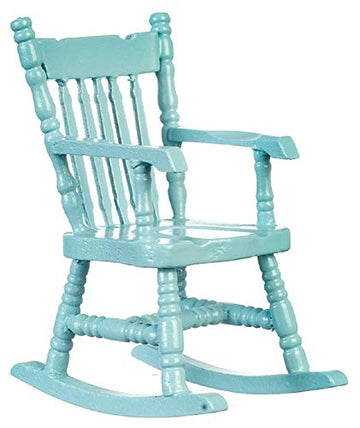 Classics by Handley Dollhouse Miniature Soft Blue Rocking Chair