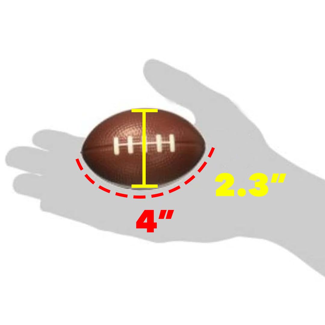 GIFTEXPRESS 1 Dozen 4" Foam Mini Football Stress Balls, Mini Sport Balls, Game Day Decoration Party Favor, Football Themed Party Supplies