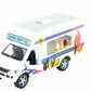 KiNSFUN Ice Cream Truck Die Cast Metal Toy w/Pullback Action