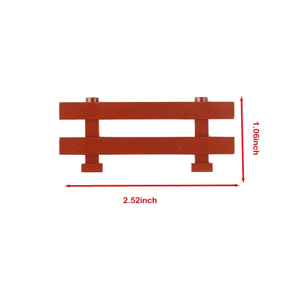 BAENRCY 50pcs Fence Building Blocks Pieces City Accessorices House Sencery Accessories House Fence Set Building Bricks Kit DIY Building Set Compatible