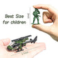 18 Pack Die-cast Military Vehicles Sets,6 Pack Assorted Alloy Metal Models Car Toys and 12 Pack Soldier Army Men, Mini Army Toy Tank,Panzer,Anti-Air