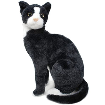 TigerHart Tate The Tuxedo Cat - 14 Inch Stuffed Animal Plush Black and White Kitten