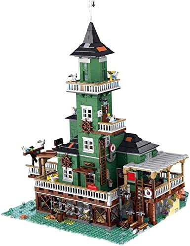 General Jim's Realistically Detailed Fisherman Harbortown Series City Modular Buildings 3452 Piece Three Level Lighthouse Construction Suite Building