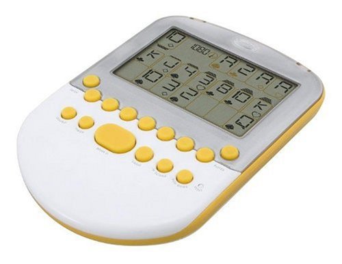 Mattel Big Screen Solitaire - White/ Silver with Yellow Accents