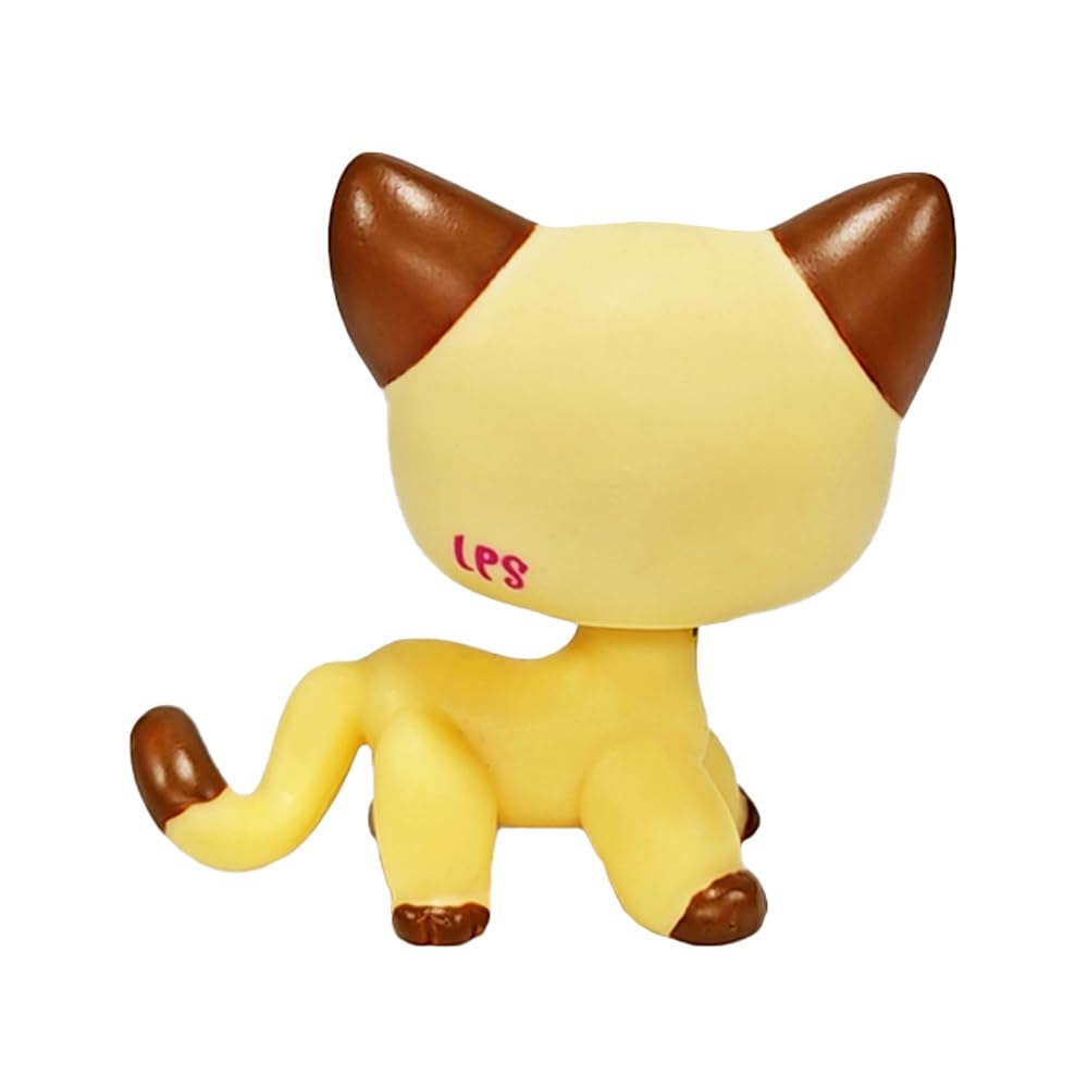 SRJLPS Brown Heart Face Short Hair Cat #3573 Mini Pet Toys Animal Figure