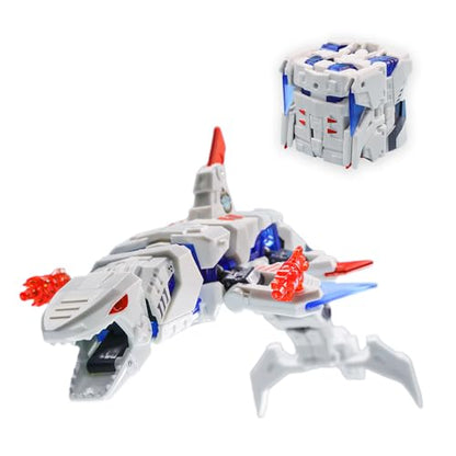 52TOYS BEASTBOX BB-17GW Great White Deformation Toys Action Figure, Converting Toys in Mecha and Cube, Perfect Birthday Party Gift for Teens