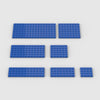 Classic Building Plate Assortment Pack, 50pcs Blue Bulk Plates with 7 Size Building Plate Base Plate, Compatible with Lego Parts and Pieces, Building
