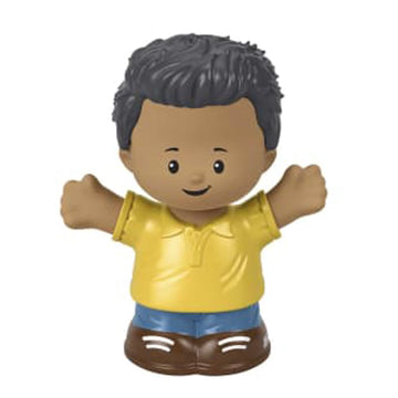 Fisher-Price Little People Family Playset Figure - Grandpa Papa Figure with Gray Hair Wearing a Yellow Shirt and Jeans - HVT47