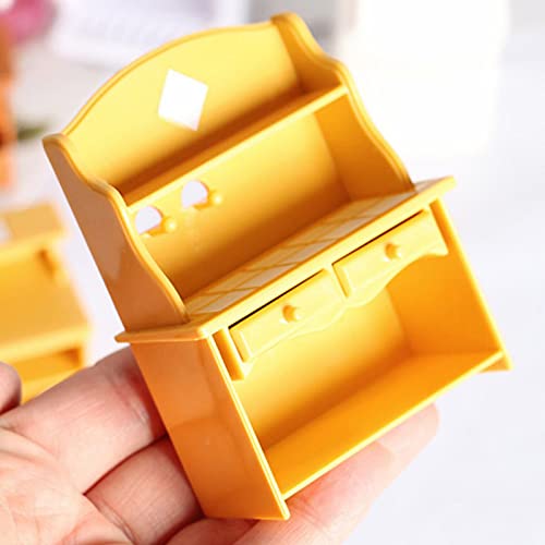 Acxico 2Pcs Plastic Kitchen Cabinet Miniature Furniture Room Item Set Mini Accessory