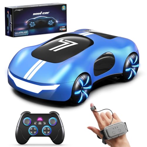 AEROQUEST Gesture Control RC Stunt Car with Lights & Spray for Boys 6+