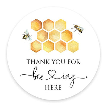 2-Inch Round Thank You for Beeing Here Stickers - Set of 40