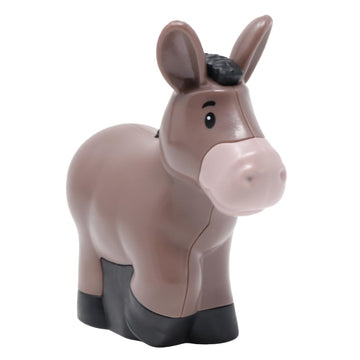 Fisher-Price Replacement Part for Collectible Little People Noah's Ark Zoo Safari Jungle Animals Playset JLV11 - Replacement Dark Gray Donkey Figure