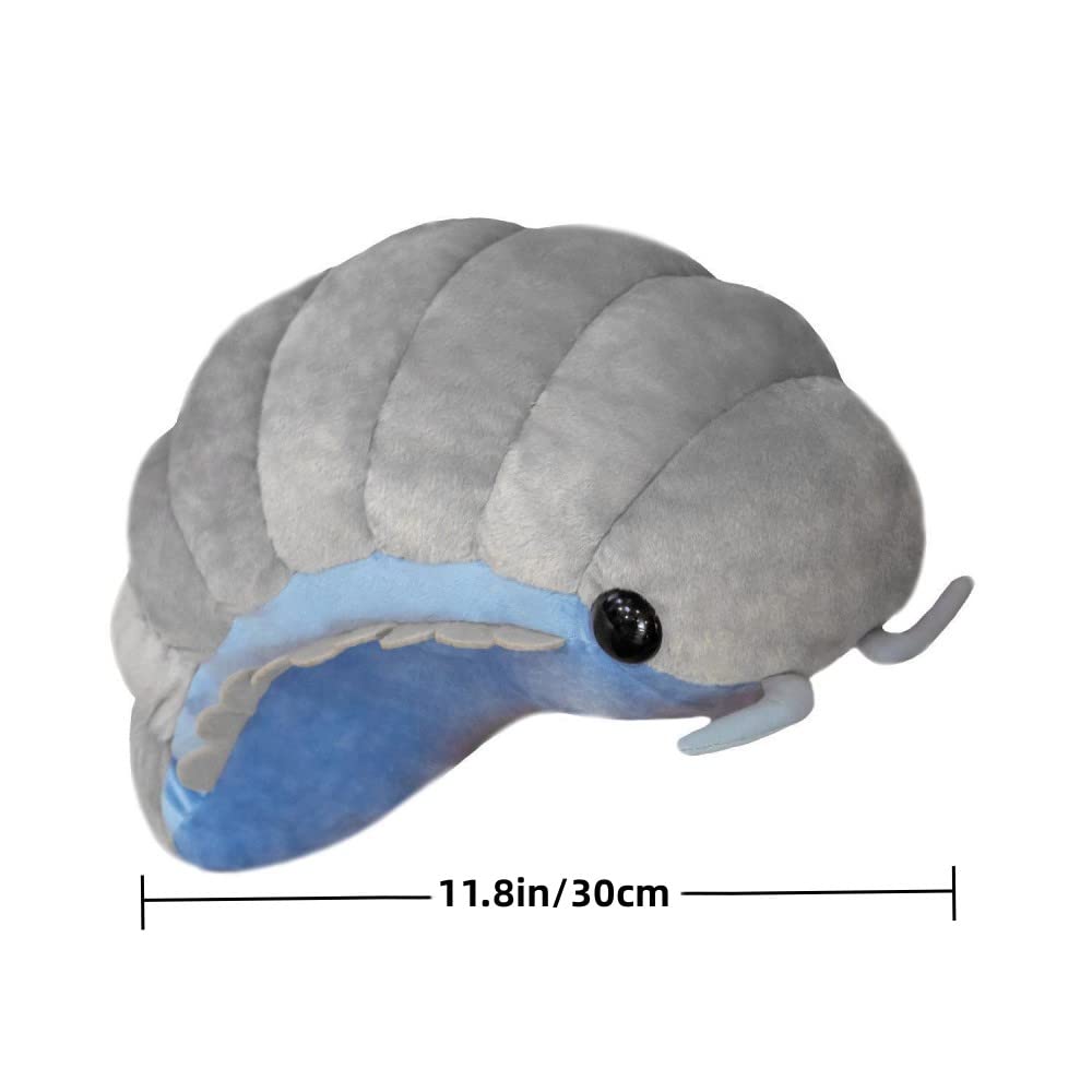 Xshelley Plush Likelike Insect Plush Toys,Pill Bug Stuffed Soft Animals Pillow Back Cushion Insect Doll Kids Toys Girls Boys Birthday Gift (11.8 inch)