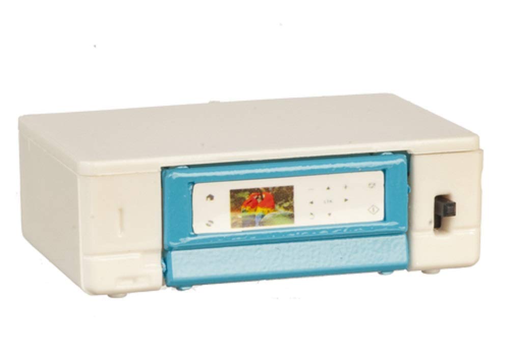 Melody Jane Dollhouse Printer Lights Up Modern 1:12 Scale Office Accessory