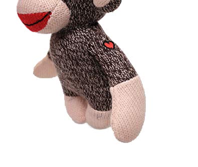 Plushland Original Curioso Brown Sock Monkey, Hand Knitted, Stuffed Animal Toy Gift-for Kids, Babies, Teens, Girls and Boys Baby Doll Present Puppet 6