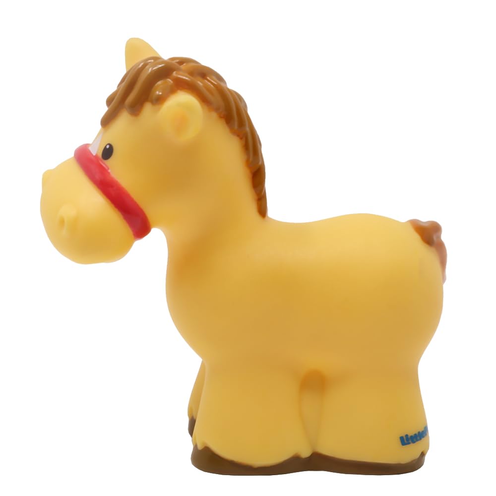 Fisher-Price Replacement Part for Collectible Little People Stable Barn Animal Sounds Farm Playset K7925 - Replacement Tan Horse Figure with Brown