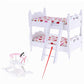 EatingBiting 1:12 Handmade mini Miniature Double Bedroom Furniture Bunk Bed Ladder Bunk Beds Room Furniture Accessories
