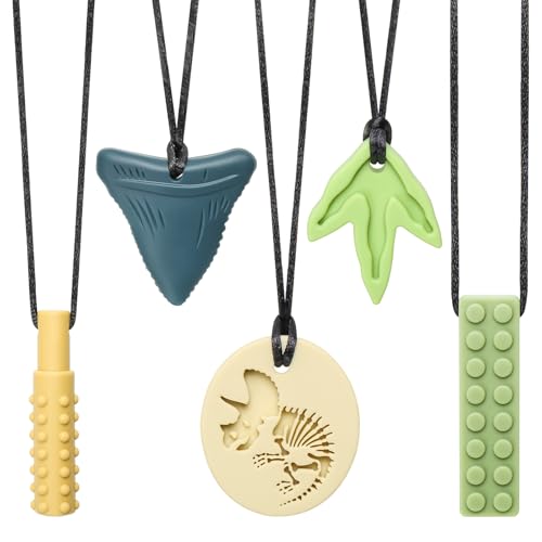 MISSLILI Sensory Chew Necklaces for Aggressive Chewers