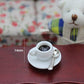 1 PC Dollhouse Decoration Accessories, 1:12 Dollhouse Miniature Scene DIY Model Coffee Cup with Spoon Play Toy (14 x 22mm)