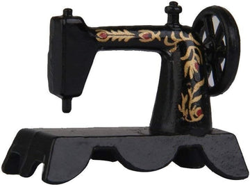 Black 1:12 Mini Lovely Alloy Sewing Machine Miniature Dollhouse Model Decoration Interior Decoration Accessories Convenient