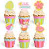 xo, Fetti Pool Party Cupcake Toppers and Wrappers - 24 Pc Set | Summer Birthday Decorations, Tropical Luau, Hawaiian Theme, Kids Party, Beach Ball