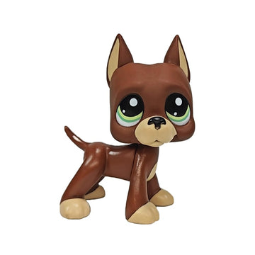 CFCLLBR #1519 Mini Pet Toys Brown Great Dane Dog Animal Figure