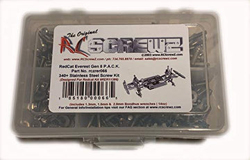 RCR066 - Compatible with RedCat Gen 8 P.A.C.K. (RER11386) Stainless Steel Screw Kit