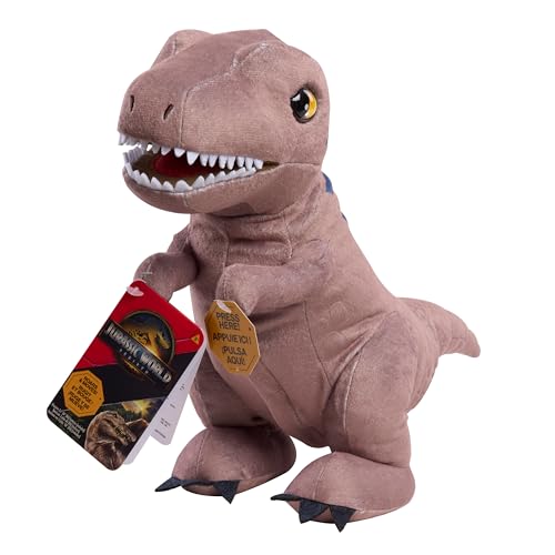 JURASSIC WORLD Rebirth Roaring T. rex Interactive Plush Dinosaur