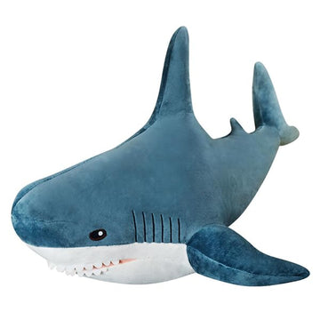 Ryttir 47.2 Inch XXL Giant Shark Stuffed Animals,Chubbier Shark Pillow Soft Shark Plush Shark Body Pillow Stuffed Shark Décor, Perfect Chrismas Stress