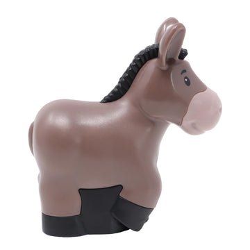 Fisher-Price Replacement Part for Collectible Little People Noah's Ark Zoo Safari Jungle Animals Playset JLV11 - Replacement Dark Gray Donkey Figure