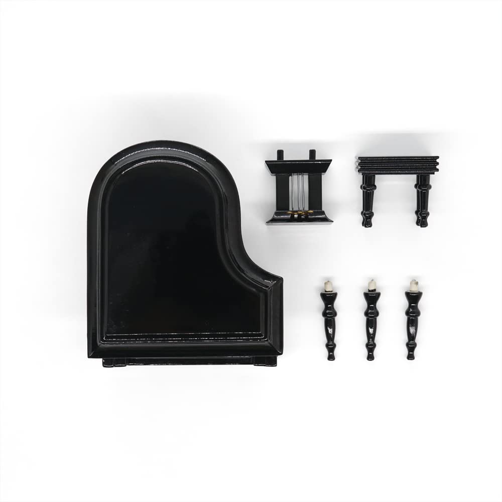 Odoria 1/12 Miniature Grand Piano Dollhouse Musical Instruments Accessories