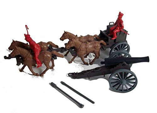 Classic Toy Soldiers, Inc Alamo Mexican 4 Horse Limber and 12lb Cannon with Two Figures in 54mm