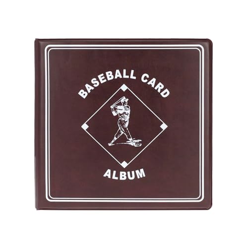 BCW Supplies Baseball 3" Album - Burgundy | Premium Durable Binder for 90 Baseball Cards Heavy-Duty D-Ring, Lasting Durability, and Classic Display |