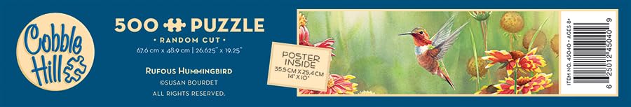 Cobble Hill 500 Piece Puzzle - Rufous Hummingbird - Sample Poster Included