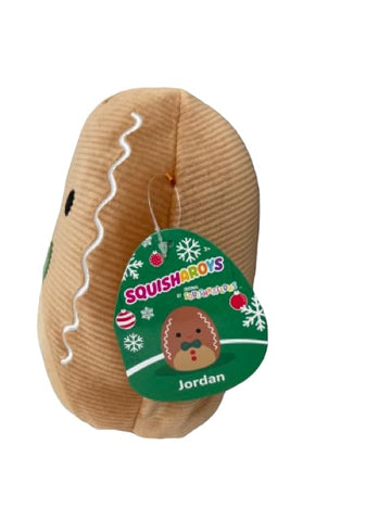 Squishmallows Official KellyToy Squisharoys Holiday Christmas 2023 - Soft Corduroy Fabric - Choose Character and Size (Jordan Gingerbread Boy, 8 Inch)
