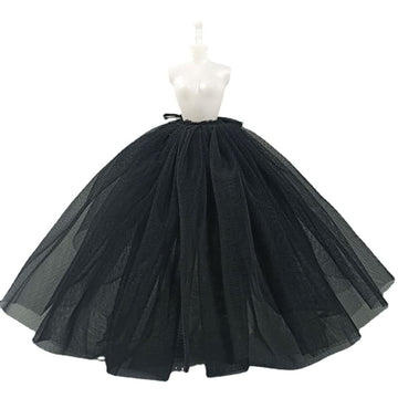 2pcs/lot Fashion Petticoat for 11.5" 1/6 Doll Slip Wedding Dress Underskirt Clothes Outfits 1/6 BJD Dollhouse Accessories (2pcs Black Slip)