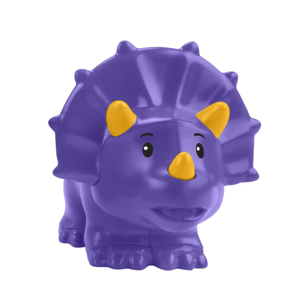 Fisher-Price Replacement Part Little People Dinosaur Village Playset HYH66 - Replacement Purple and Yellow Triceratops Figure
