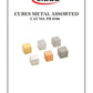 EISCO Density Cubes Set - Includes 6 Metals - Brass, Lead, Iron, Copper, Aluminum, Zinc - 0.4" (10mm) Sides - for use with Density, Specific Gravity