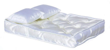Melody Jane Dolls Houses House Miniature 1:12 Scale Bedroom Bed Accessory Double Mattress & Pillows