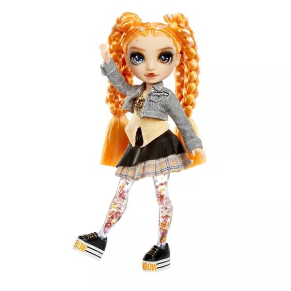 RAINBOW HIGH Sparkle and Shine - Clementine (Orange) - 11" Fashion Doll with Liquid Sparkles on Legs, Shake to See Them Shine, Great for Boys and