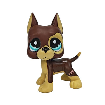 CFCLLBR #817 Mini Pet Toys Chocolate Dot Great Dane Dog Animal Figure