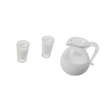 SXFSE Dollhouse Decoration Accessories, 1:12/1:6 Dollhouse Miniature Scene Mode Milk Set Pretend Play Toy