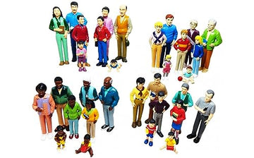 Cre8tive Minds Multi-Ethnic Pretend Play Family Set - 32 Pieces