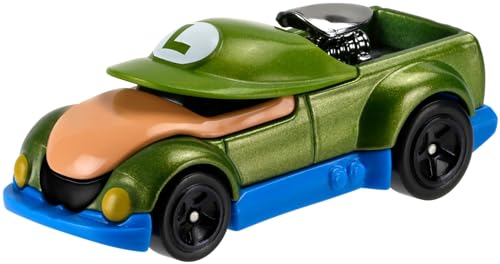 Hot Wheels Super Mario Character Cars Luigi Vehicle 2/7