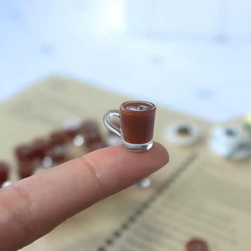8Pcs Miniature Coffee Cups Model Sets Dollhouse Ornament Dollhouse Decoration Mini Decor Doll House Accessories