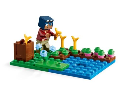 LEGO Minecraft The Frog House Building Toy for Kids, Minecraft Toy Featuring Animals, a Toy Boat and Mob Figures, Gaming Gift for Girls and Boys Ages