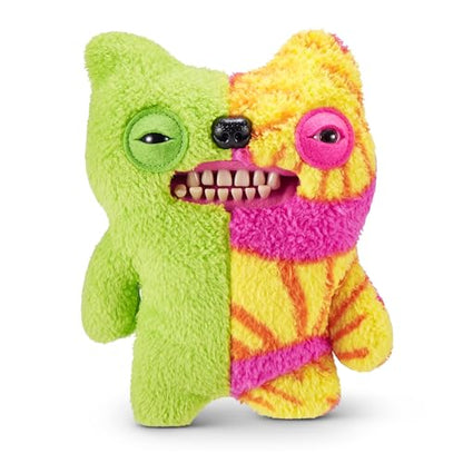 Fuggler Misfit Monsters Series 1 9" by ZURU Funny Ugly Monster Plush Toy (Munch Tooth - Green & MultiBoth Teddy Fleece)