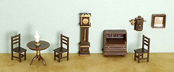 Aztec Imports, Inc. Dollhouse Miniature 1/4" Scale 9 Pc Living Room SET #G1452