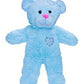 Recordable 8" Plush Baby Blue Patches Bear w/20 Second Digital Recorder for Special Messages, Rymes or Songs